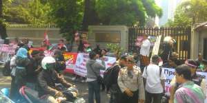 `Agresi` Suriah, Kedubes Rusia di Jakarta Didemo 