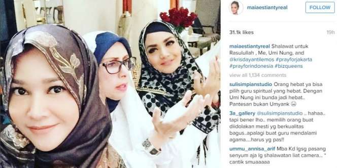 Maia Estianty Berselawat Doakan Jakarta
