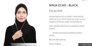 Ninja Echo, Desain Inovatif Perancang Hijab Singapura