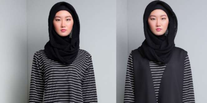 Novie Rock: Gaya Muslim Minimalis dan Monokrom