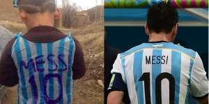 Messi Akhirnya Temui Bocah Berkostum Kresek