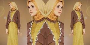 Shafira: Dress Gold Eksklusif Bikin Hijabers Mempesona