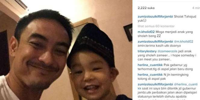 Zumi Zola Ajak Anak Tahajud