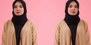 Zaskia Sungkar: Paduan 'Outer' Cokelat dan Hijab Hitam