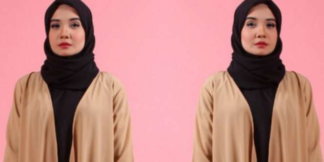 Zaskia Sungkar: Paduan 'Outer' Cokelat dan Hijab Hitam