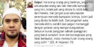 Saipul Jamil Kutip Surat Al Quran, Netizen : Munafik