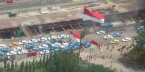 Imbas Demo Sopir Taksi, Sejumlah Jalan Jakarta Lumpuh