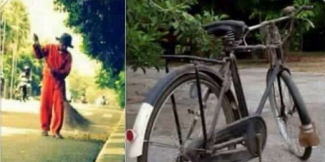 Tolak BMW Mewah dari Anak, Tukang Sampah Ini Pilih Sepeda