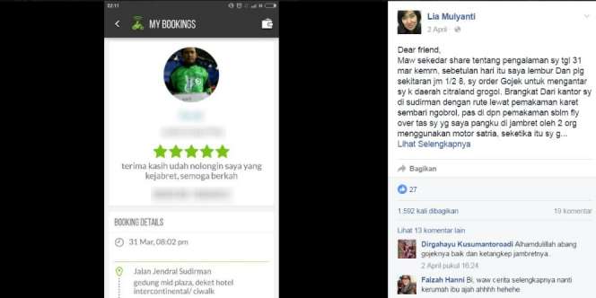 Driver Go-Jek Pahlawan, Kejar dan Tabrak Penjambret