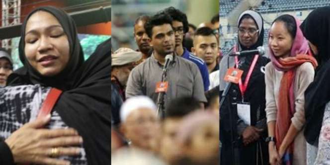 Sambut 4 Mualaf, Syahadat Bergema di Stadion