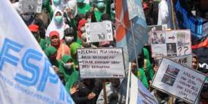 Hari Ini Ribuan Buruh Kepung Jakarta Tolak Upah Murah