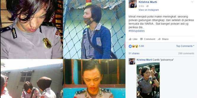 Polwan Gadungan Dibekuk, Saat Diperiksa...