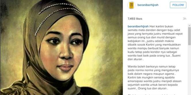 Heboh Foto RA Kartini Berhijab...