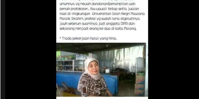 Kesederhanaan Istri Wakil Walikota yang Tetap Berjualan Nasi
