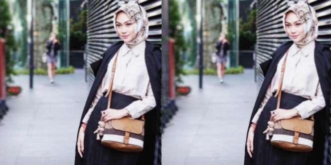 Gaya Stylish Indah Nada Puspita di IMFW 2016