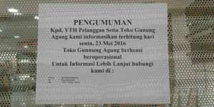 Heboh Toko Buku Legendaris Gunung Agung Tutup