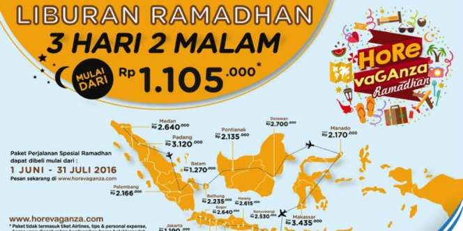 Liburan Hemat ke Seluruh Indonesia dengan 'Hore Vaganza' 