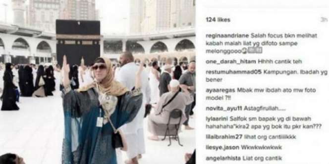 Berpose di Depan Kabah, Mantan Istri Farhat Abbas Dicibir