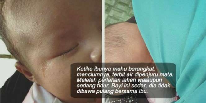 Air Mata Bayi di Luar Nikah Itu Meleleh Saat Ditinggal Ibunya