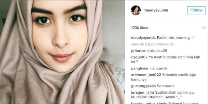 Maudy Ayunda Berhijab, Subhanallah Cantiknya.... 