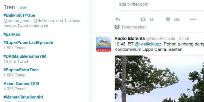 Kecewa Ahok, #BalikinKTPGue Jadi Trending Topic Twitter