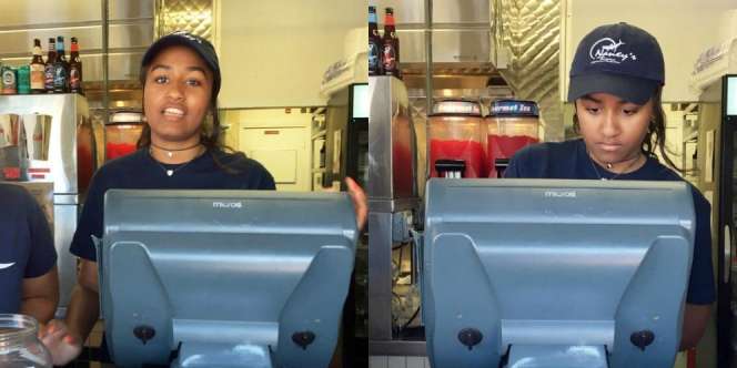 Putri Presiden Obama Jadi Pelayan Warung Seafood
