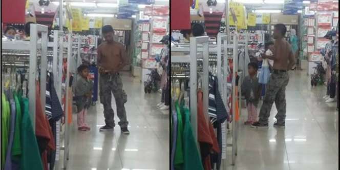 Tak Pakai Baju di Swalayan, Alasan Bapak Ini Bikin Haru 