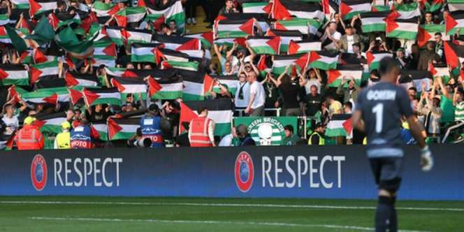 'Lawan' Hukuman UEFA, Suporter Celtic Sedekah ke Pelestina