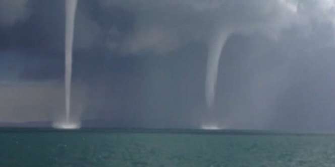 Fenomena Langka Bikin Geger Warga, `Naga` Hisap Air Danau