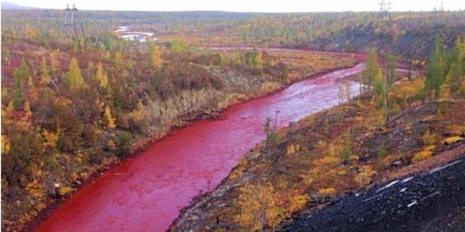 Astagfirullah, Sungai Ini Berubah Jadi Semerah Darah