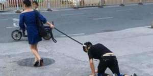 Nauzubillah! Leher Diikat, Istri Perlakukan Suami Bak Anjing