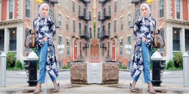 Dian Pelangi: Paduan Denim dan Semi Dress, Patut Dicoba!