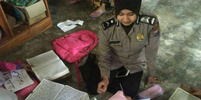 Polwan Cantik Raih Mimpi Jadi Guru Ngaji
