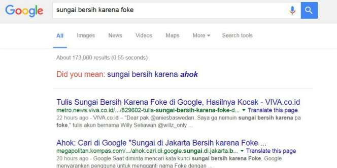 Terkuak, Misteri di Balik Google Ubah Kata Foke jadi Ahok