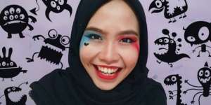 Safira Nisa: Trik Merias Wajah Biar Mirip `Harley Quinn`
