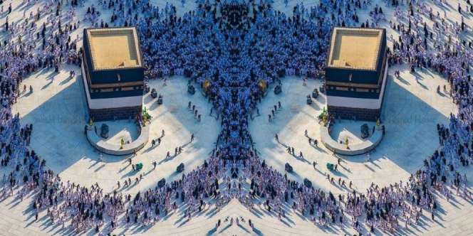Masya Allah! Foto Kabah Ada di Pusat `Hati`