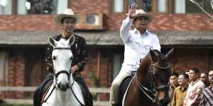 Canda Prabowo Subianto Lihat Jokowi Berkuda
