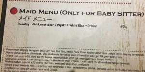 Heboh Menu Khusus Baby Sitter, Ini Penjelasan Pemilik Resto
