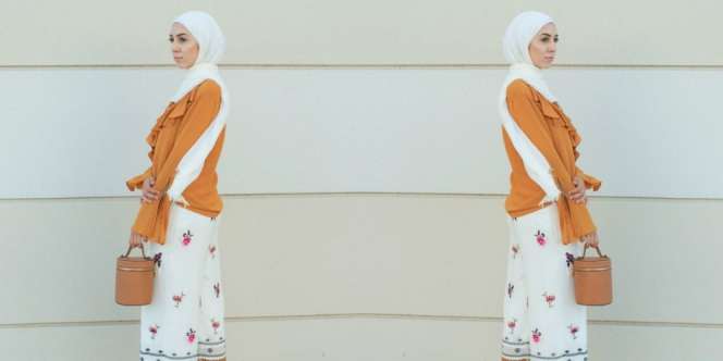 Dania Badawi: Oranye Tua & Bunga Beri Kesegaran Tampilan Hijab
