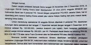 Beredar Surat Pungutan Warga Jelang Demo 212, Ini Kata Polisi