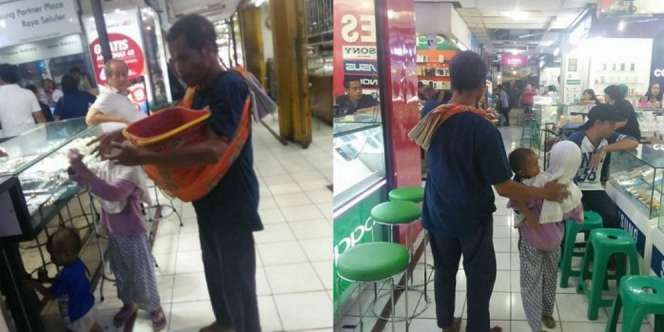 Masuk Mal Tanpa Alas Kaki, Bapak Ini Bikin Netizen Sedih