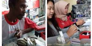Kakek Bawa Pecahan Rp2000 Demi Belikan Anak Handphone