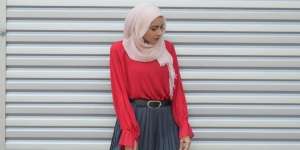 Summer Albarcha: Inspirasi Celana Palazzo Hijaber Amerika