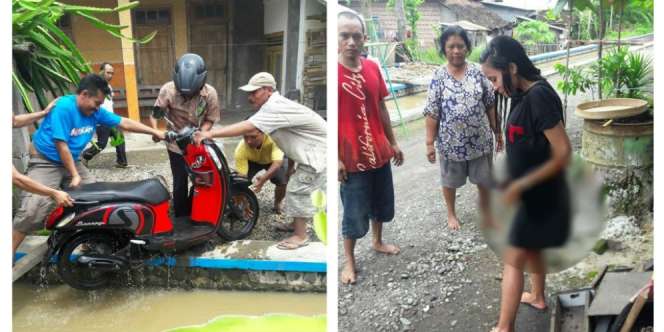 Main Ponsel Saat Kendarai Motor, Cewek Cantik Tercebur Kali