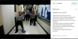 Aksi #BusChallenge Polda Jateng Bikin `Ngakak`
