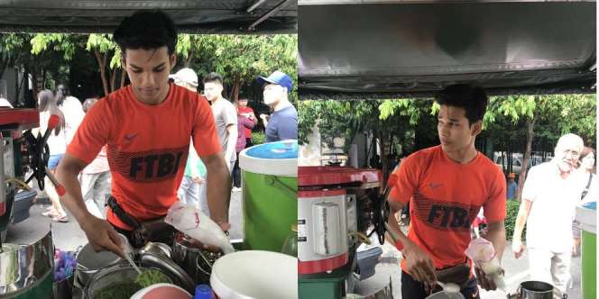 Tukang Cendol Tampan Hebohkan Pengguna Media Sosial