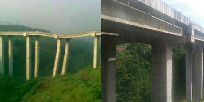 Foto Jembatan Cisomang Melengkung Hoax, Ini yang Asli