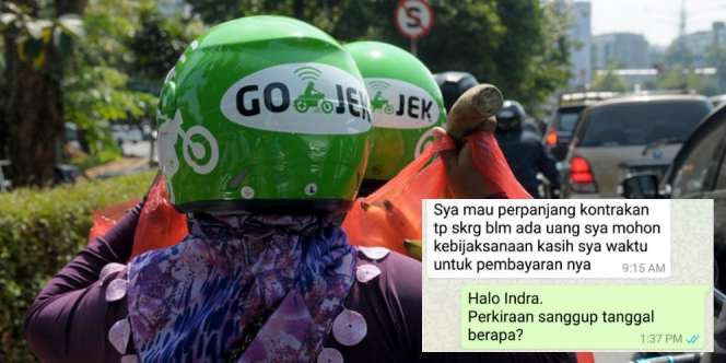Kisah Driver Gojek dengan Ibu Kos Ini Bikin Haru Netizen