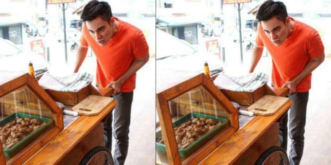 Baim Wong Jualan Tahu Gejrot, Netizen Gagal Fokus