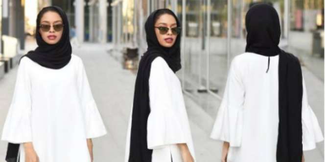 Gaya Hijab Simpel Monokrom Masih Bertahan